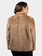 Woman's Natural Pastel Cord Cut Mink Fur Jacket