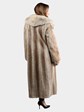 Woman's Vintage Nutria Fur Coat with Large Fur Collar