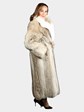 Woman's Natural Cayote Fur Coat with Shadow Fox Collar