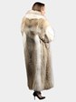 Woman's Natural Cayote Fur Coat with Shadow Fox Trim