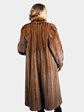 Woman's Light Mahogany Female Mink Fur Coat