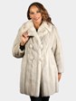 Woman's Vintage Sapphire Female Mink Fur Stroller with Fur Belt
