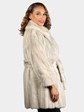 Woman's Vintage Sapphire Female Mink Fur Stroller with Fur Belt