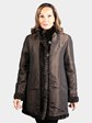 Woman's Dyed Matara Sheared Beaver Fur Jacket (Reversible)