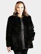 Woman's Natural Deep Brown Seal Fur Jacket