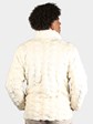 Man's Natural Tourmaline Sculptured Mink Fur Jacket