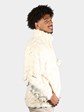 Man's Natural Tourmaline Sculptured Mink Fur Jacket