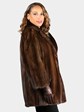 Woman's Natural Mahogany Female Mink Fur Stroller