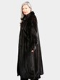 Woman's Natural Deep Mahogany Female Mink Coat with Directional Design