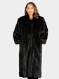 Woman's Natural Ranch Female Mink Fur Coat with Directional Design