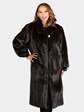Woman's Natural Deep Mahogany Female Mink Fur Coat