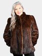 Woman's Natural Mahogany Mink Fur Jacket