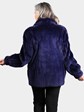 Woman's Dyed Purple Sheared Beaver Fur Jacket