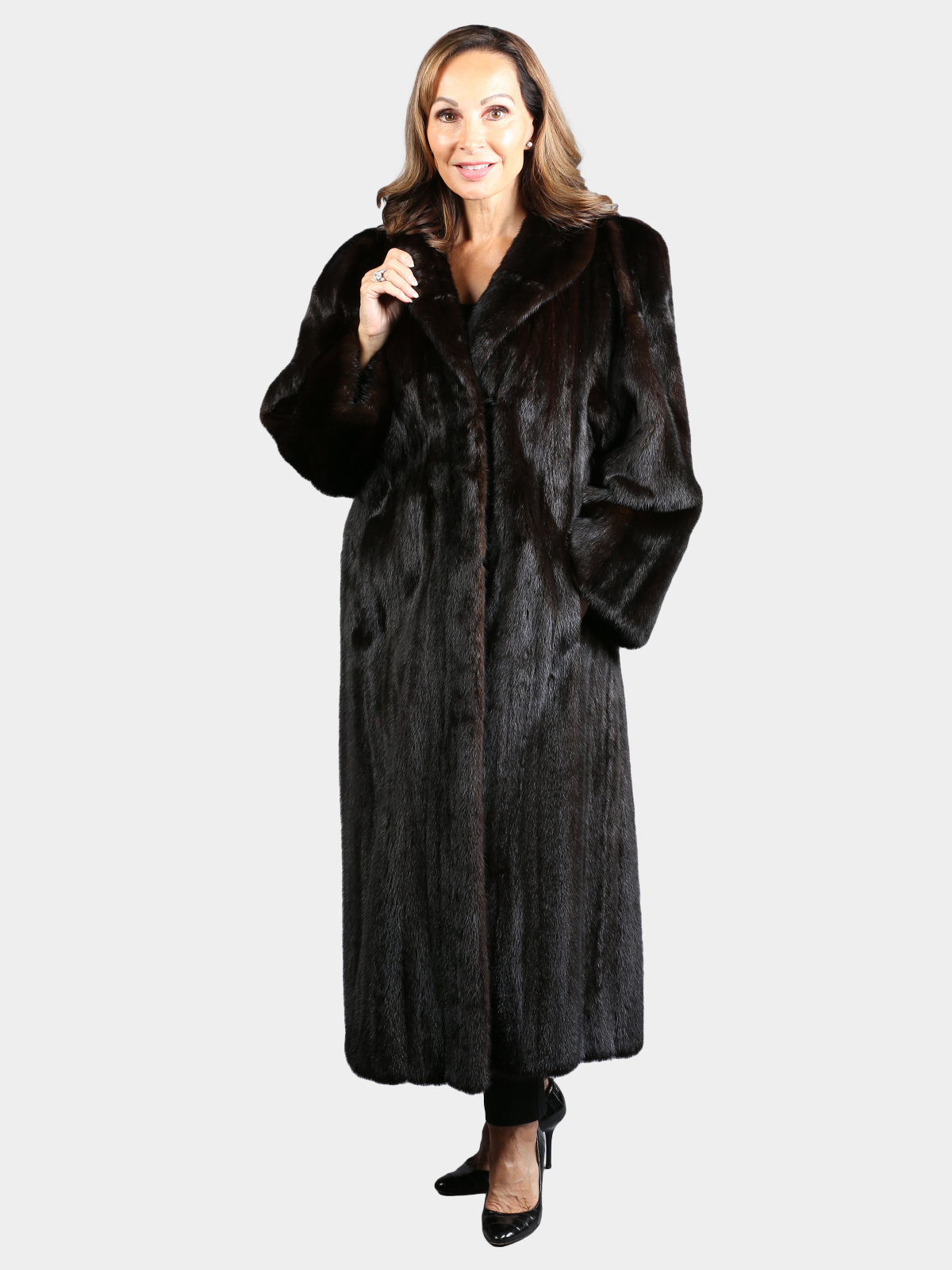 Woman's Natural Vintage Ranch Female Mink Fur Coat