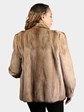 Woman's Plus Size Natural Pastel Mink Fur Jacket