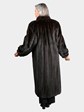 Woman's Natural Deepest Mahogany Mink Fur Coat