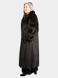 Woman's Natural Deepest Mahogany Mink Fur Coat