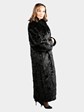 Woman's Dyed Black Sculptured Mink Fur Coat