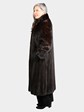 Woman's Natural Mahogany Mink Fur Coat (Reversible)