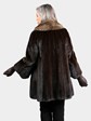 Woman's Natural Mahogany Female Mink Stroller with Fisher Trim