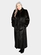 Woman's Dyed Black Mink Fur Coat