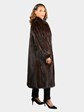 Woman's Natural Mahogany Female Mink Fur Coat