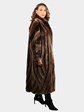 Woman's Natural Phantom Sheared Beaver Fur Coat with Directional Design