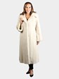 Woman's Petite Natural Azurene Female Mink Fur Coat