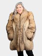 Woman's Natural Finnish Raccoon Fur Stroller