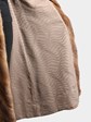 Woman's Natural Lunaraine Female Mink Fur Coat with Directional Design