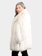 Woman's Natural Shadow Fox Fur Stroller