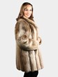 Woman's Natural Blond Beaver Fur Jacket