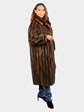 Woman's Natural Light Mahogany Female Mink Fur Coat