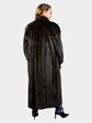 Woman's Natural Deepest Mahogany Mink Fur Coat
