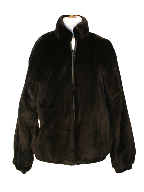 Sheared Mink Fur Reversible Jacket - Women's Medium - Black | Estate Furs