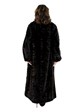 Woman's Dark Mahogany Mink Fur Section Coat