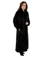 Woman's Dark Mahogany Mink Fur Section Coat