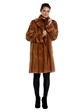 Womens Reversible Light Brown Sheared Mink Fur Coat