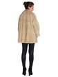 Womens Rovalia/Pearl Mink Fur 3/4 Coat