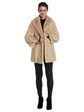 Womens Rovalia/Pearl Mink Fur 3/4 Coat