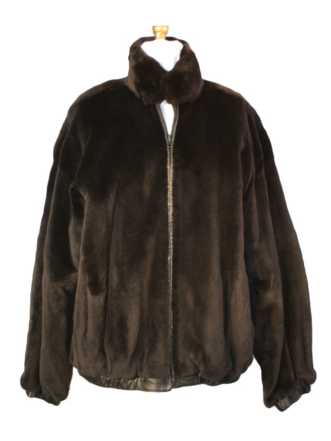 Sheared Mink Fur Reversible Jacket - Women's XLarge - Black | Estate Furss