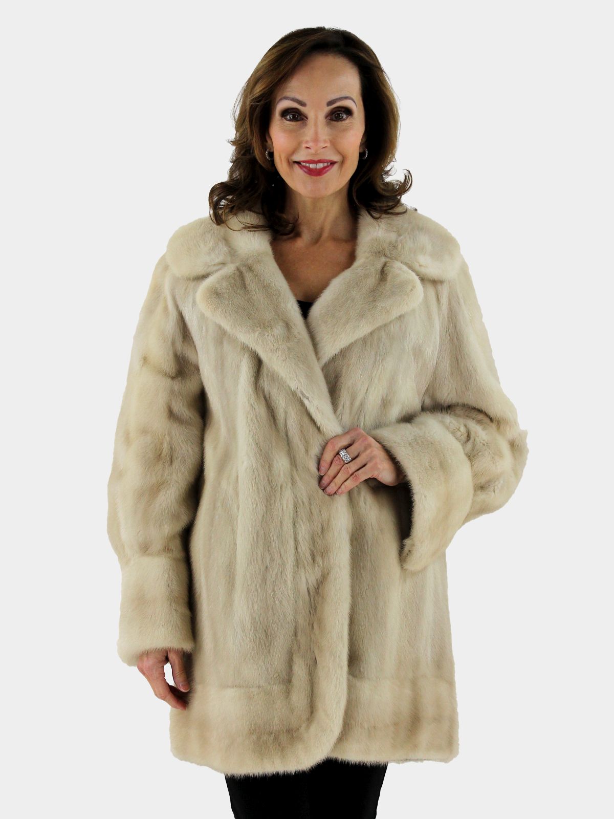 Azurene Mink Fur Jacket - Women's Mink Jacket - Large | Estate Furs