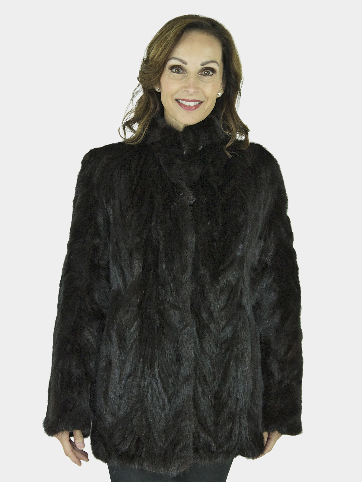 Women's Sculptured Mink Fur Jacket