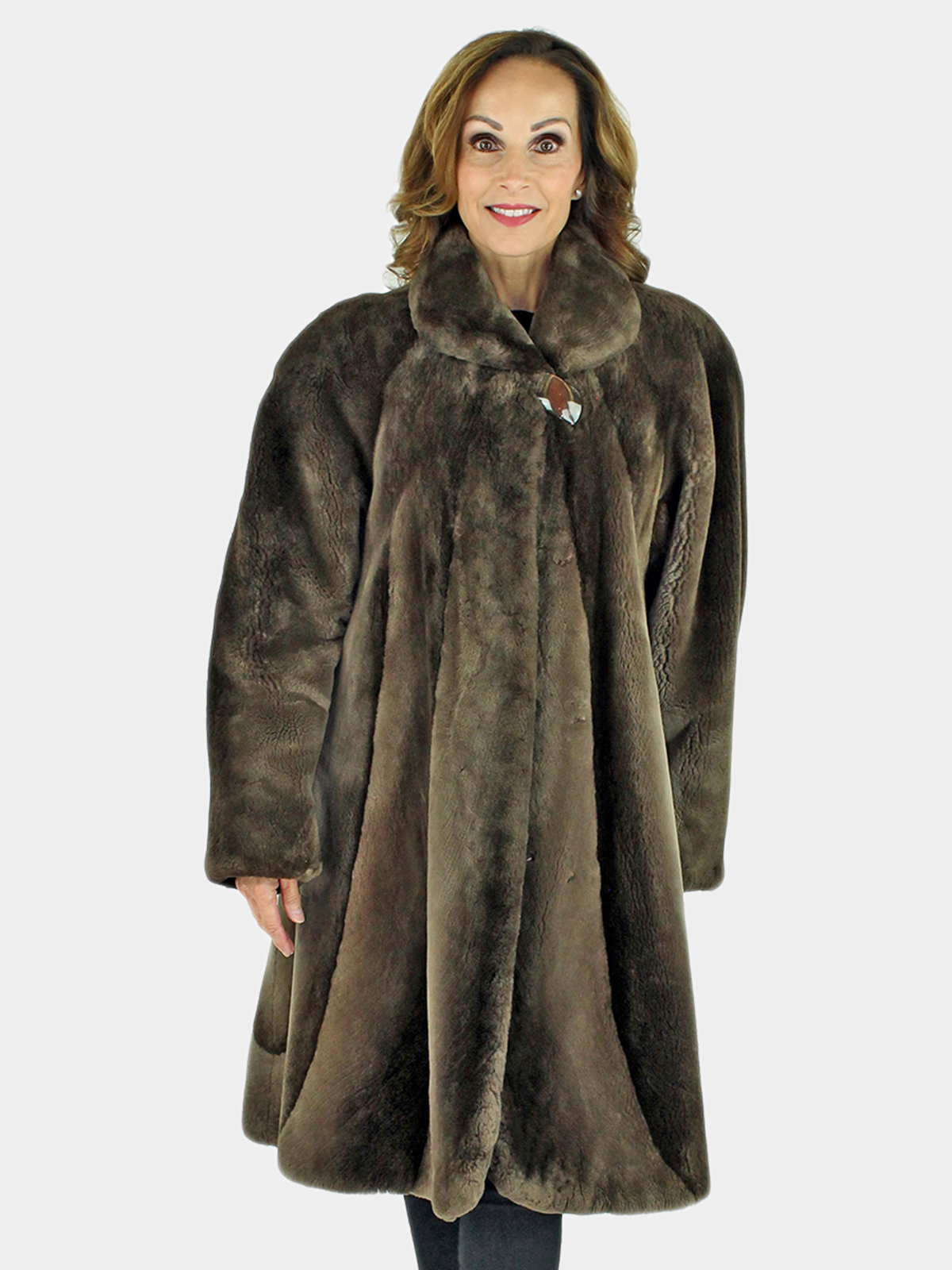 Phantom Sheared Beaver Fur 3/4 Coat (Women's Large) | Estate Furs