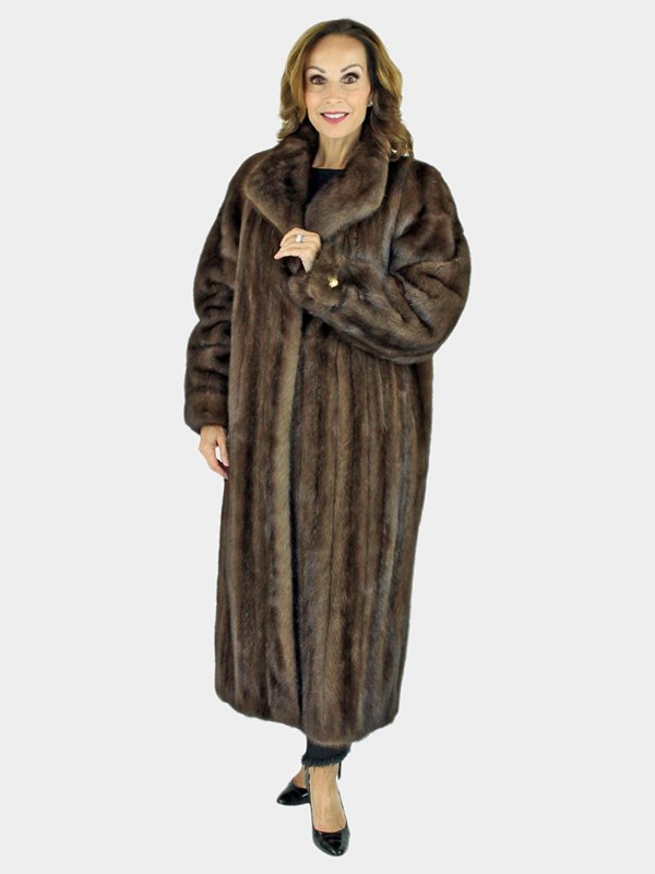 Woman's Mahogany Mink Fur Coat