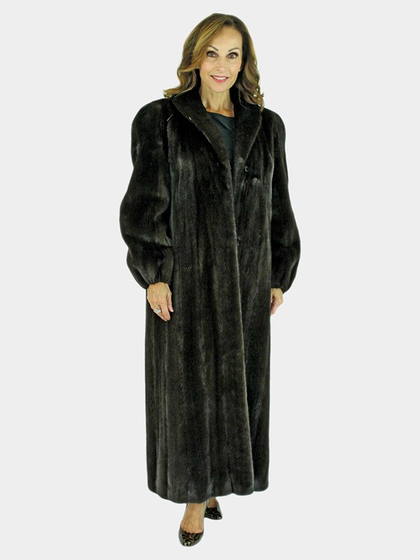 Ranch Mink Fur Coat Women S Medium, Plus Size Black Mink Coat