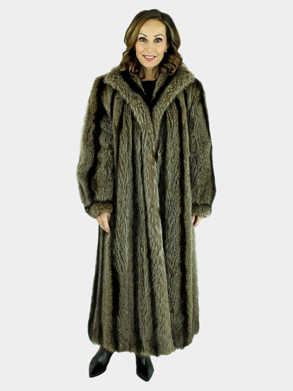 Woman's Natural Raccoon Fur Coat
