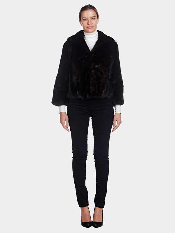 Woman's Ranch Mink Fur Cropped Jacket