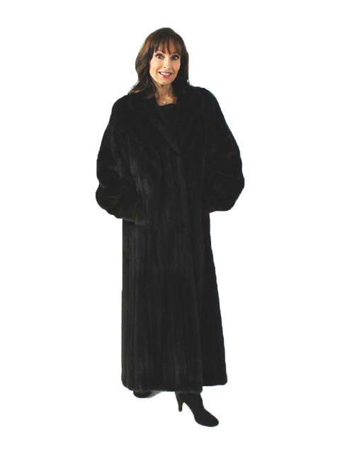Full Length Ranch Mink Fur Coat Women, Full Length Mink Coats
