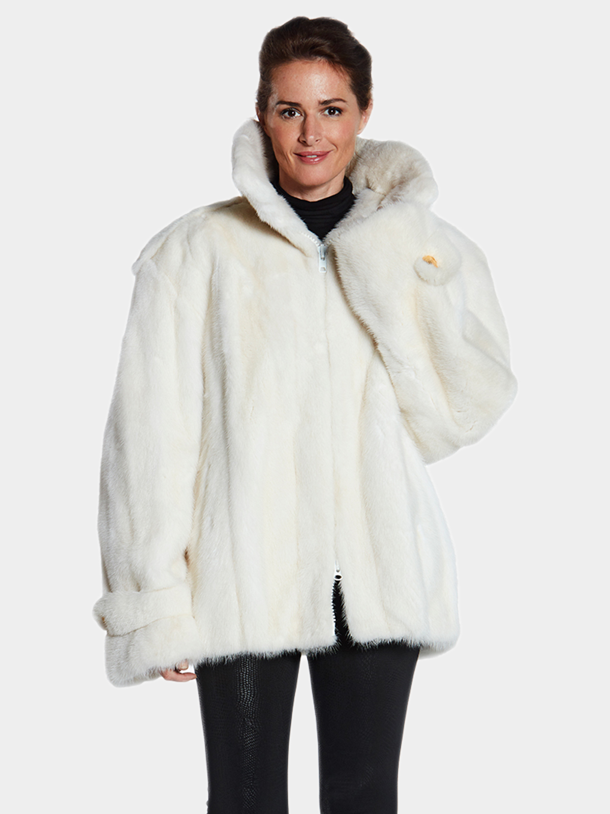 White mink coat mens on sale